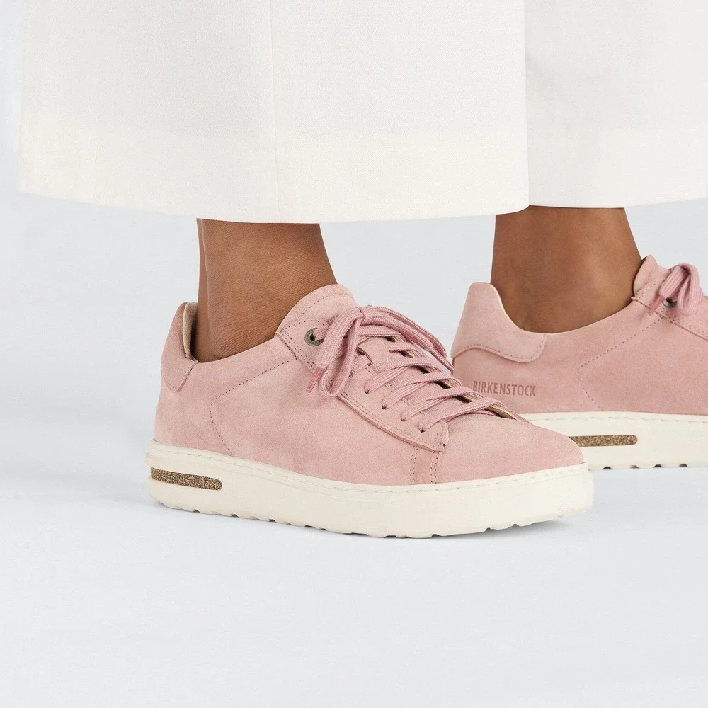 Birkenstock Bend Low Suede Sneakers Rose Pink Lace Up Shoes Womens 11 EU 42